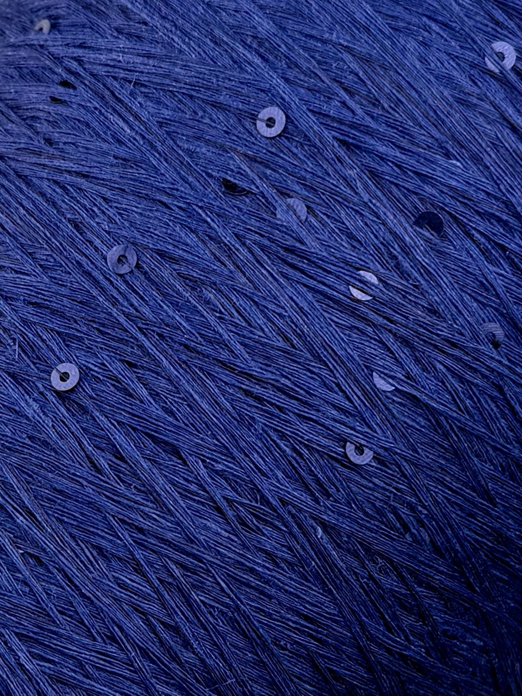 Art. Lino – Fil 100 % lin avec paillettes col. Bleu indigo profond 580 m / 100 g